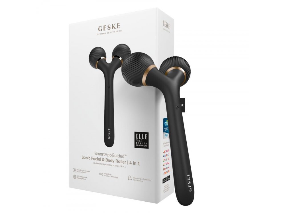 Geske Derma Rollers Sonic Facial & Body Roller 4 in 1 Συσκευή Προσώπου & Σώματος για Σύσφιξη Gray, 1τμχ