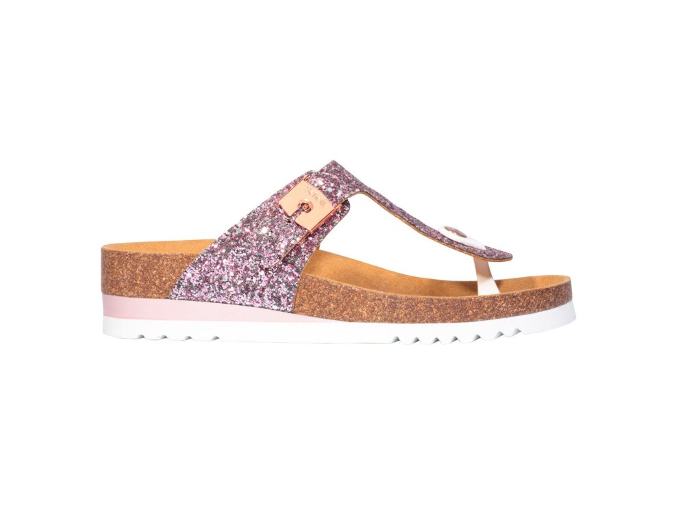 Scholl Glam SS1 Ανατομικό Σανδάλι με Glitter, Rose, No38