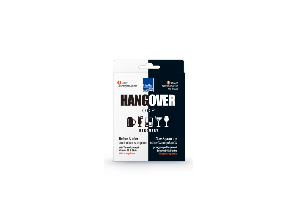 InterΜed Hangover ODF Recovery, Διασπειρώμενες Ταινίες για πριν & μετά την κατανάλωση αλκοόλ, 6 ταινίες