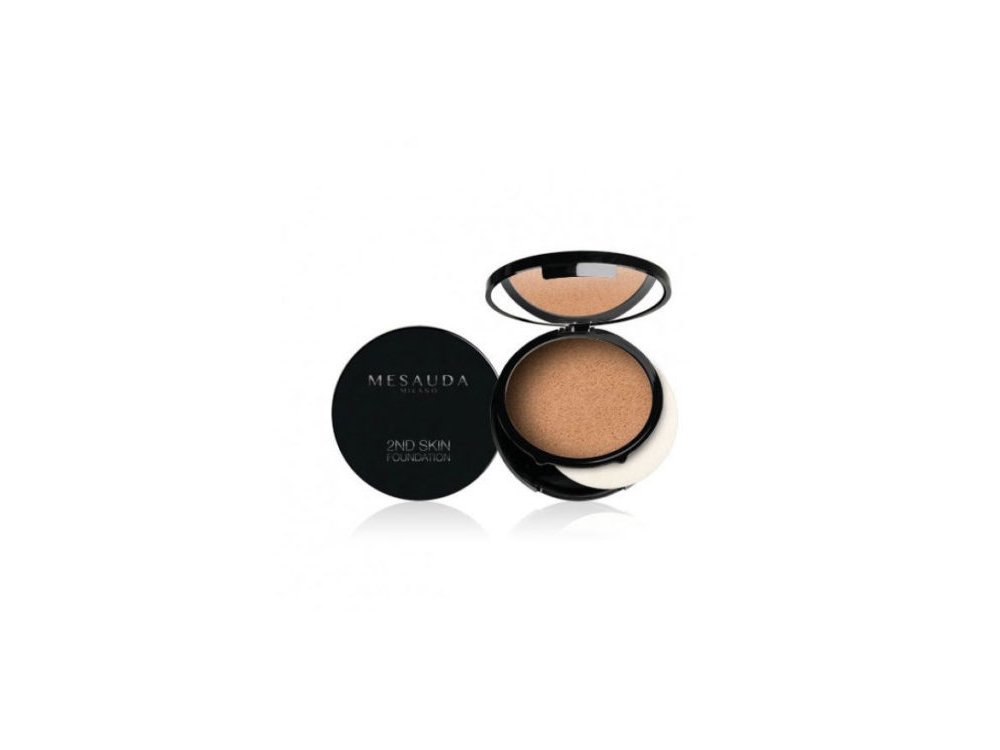 Mesauda 2nd Skin Cream-Powder Compact Foundation Caramel 105, 10g