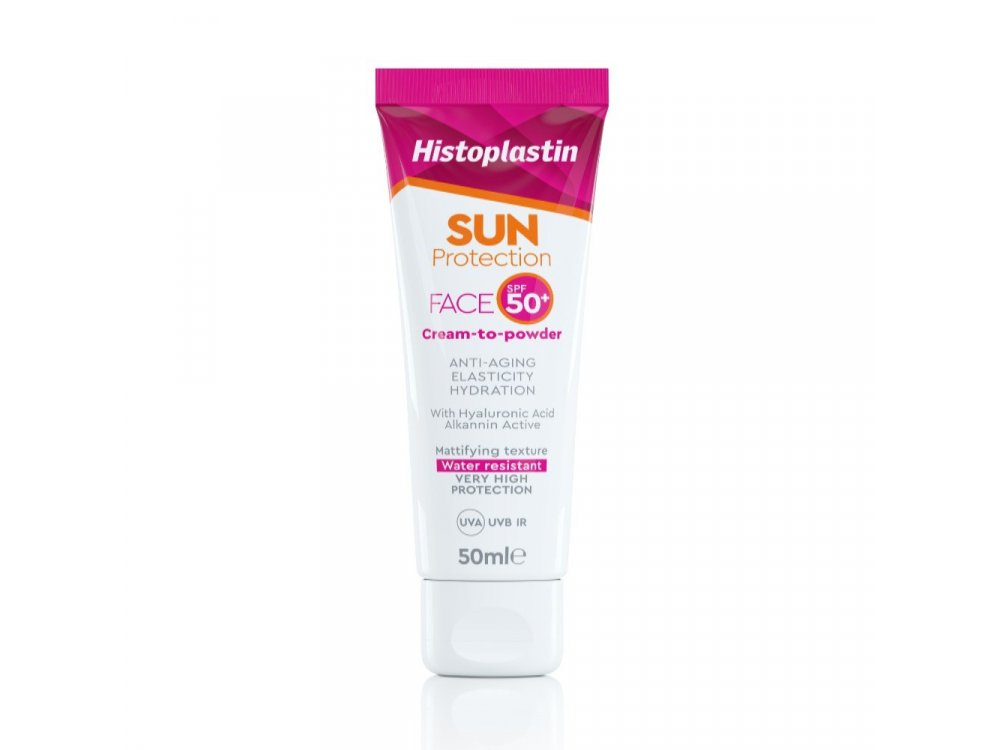 Histoplastin Sun Protection Face Cream to Powder SPF50 Αντηλιακή Κρέμα Προσώπου Καθημερινής Χρήσης, 50ml