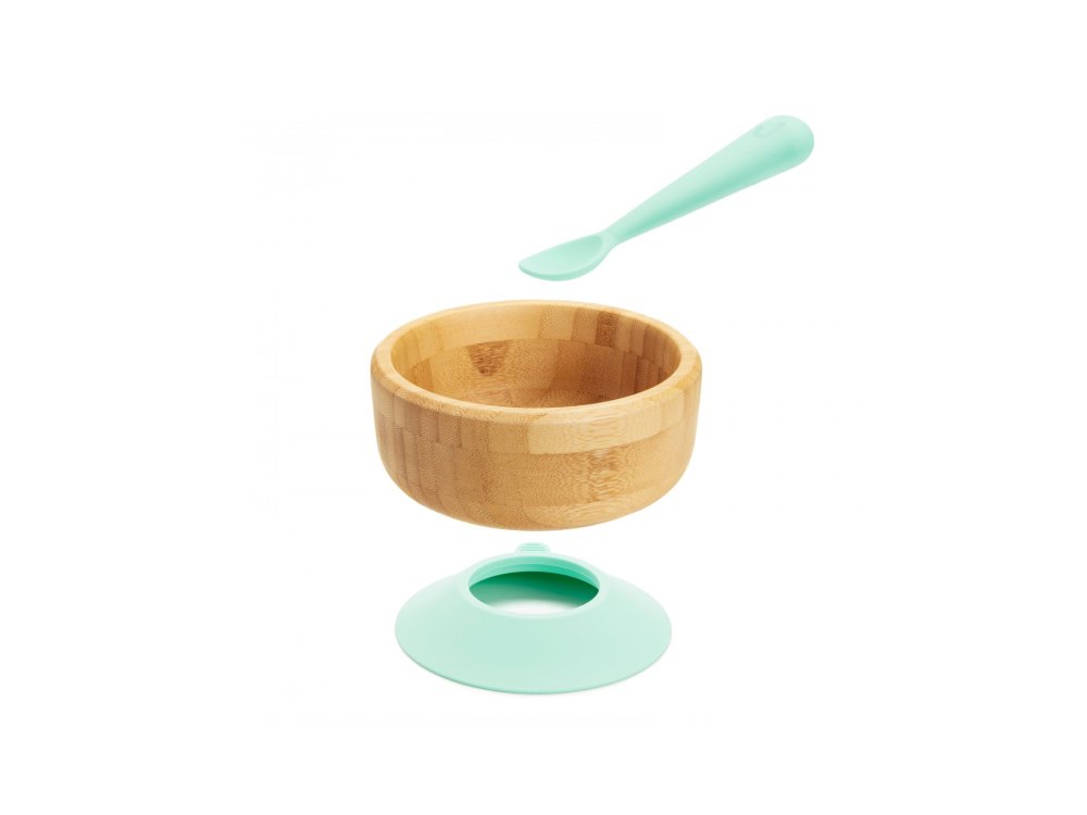 Munchkin  Set Bambou Bowl & Spoon, Οικολογικό Μπολ Φαγητού & Κουτάλι, 1τμχ