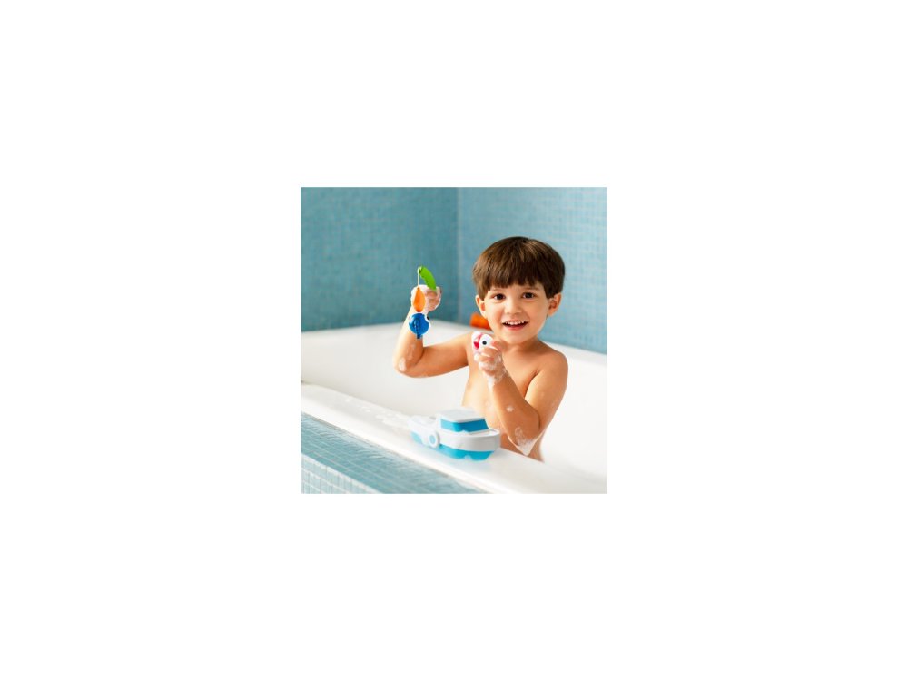 Munchkin Deep Sea Fishin Bath Boat, Παιχνίδι μπάνιου με Βαρκούλα-καλάμι & 3 μαγνητικά ψαράκια, 1τμχ