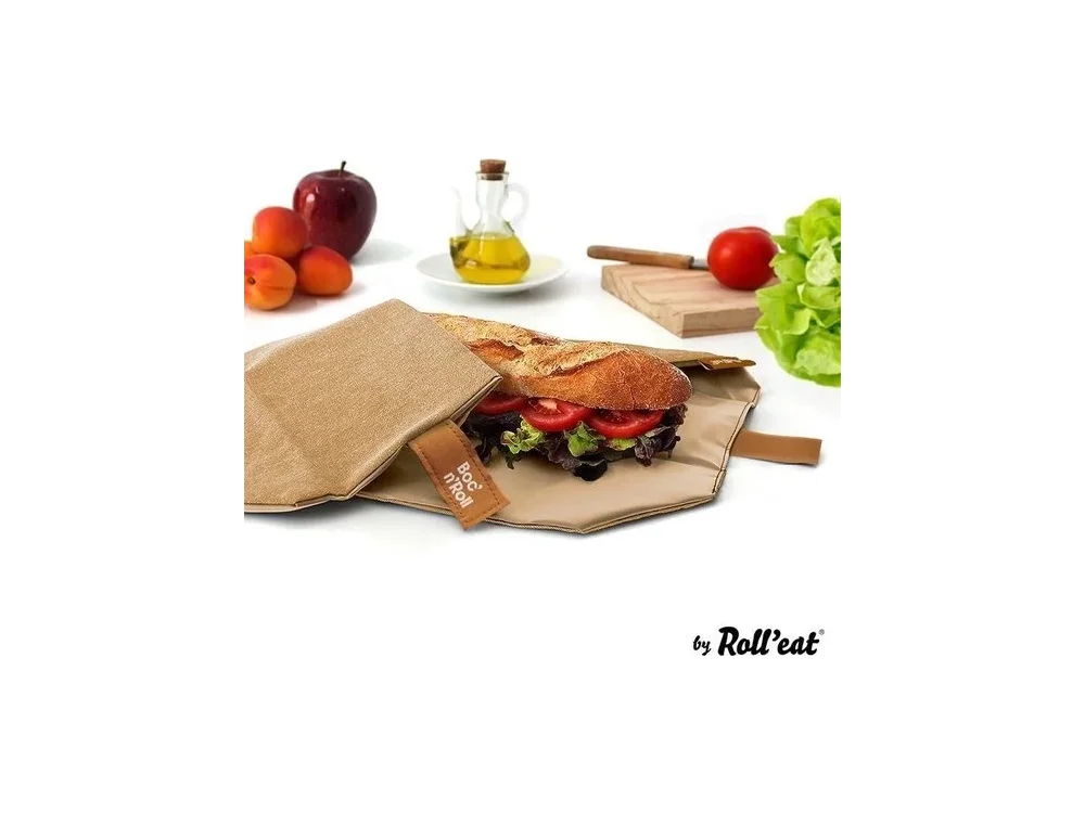 Boc N Roll Sandwich Wrap Brown, Θήκη μεταφοράς τροφίμων με στυλ, 1τμχ