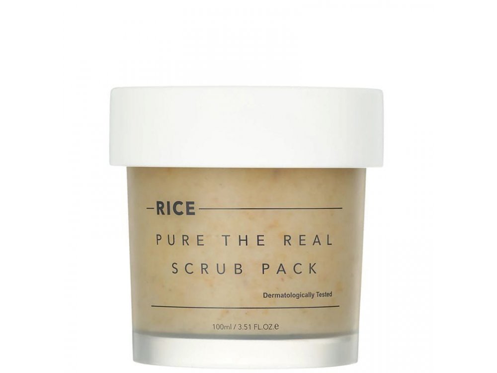 Thank You Farmer Rice Pure The Real Scrub Pack, Αυτοθερμαινόμενο Πίλινγκ Προσώπου, 100ml