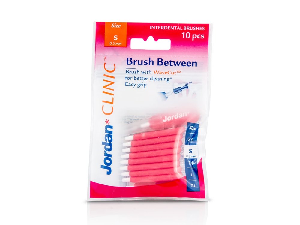 Jordan Clinic Brush Between, Μεσοδόντια Βουρτσάκια 0.5mm (S), 10τμχ