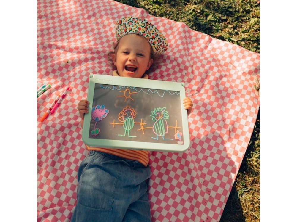 Kidywolf, Tablet ζωγραφικής με φως, 2 όψεων με οθόνη LΕD & μαυροπίνακα Επαναφορτιζόμενο, 1 τμχ