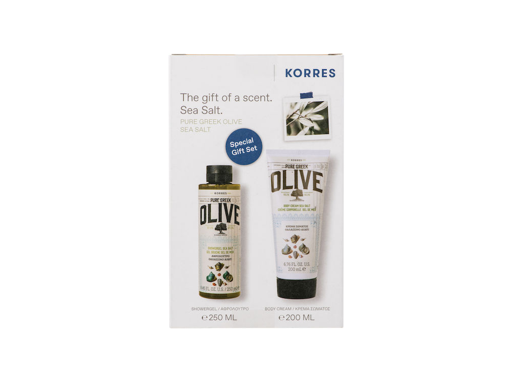 Korres Promo Pure Greek Olive Sea Salt Αφρόλουτρο, 250ml & Κρέμα Σώματος, 200ml