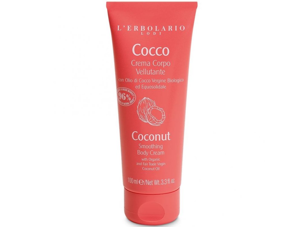 L'erbolario Cocco Crema Corpo Vellutante Βελούδινη κρέμα Σώματος από οργανικό έλαιο καρύδας, 100ml