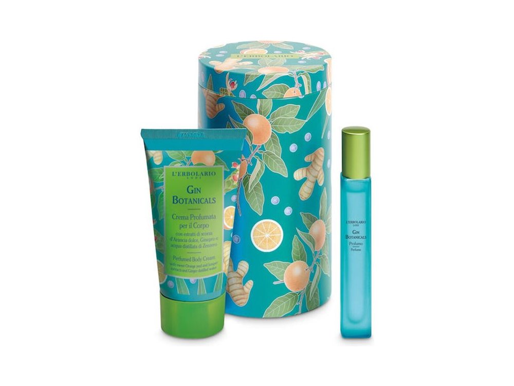 L'Erbolario Beauty Box Gin Botanicals, Γυναικείο Σετ με Άρωμα, 10ml Κρέμα Σώματος, 75ml