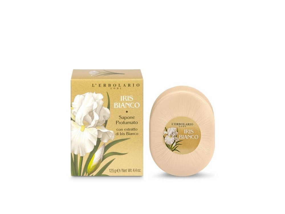 L'erbolario White Iris Bianco Perfumed Soap, Στερεό Αρωματικό Σαπούνι, 125g