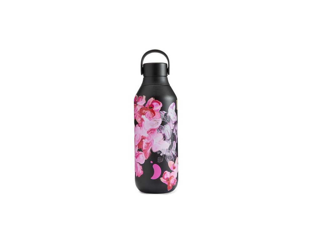 Chilly's Series 2 Bottle Glass Pansy, Μπουκάλι Ανοξείδωτο, 500ml
