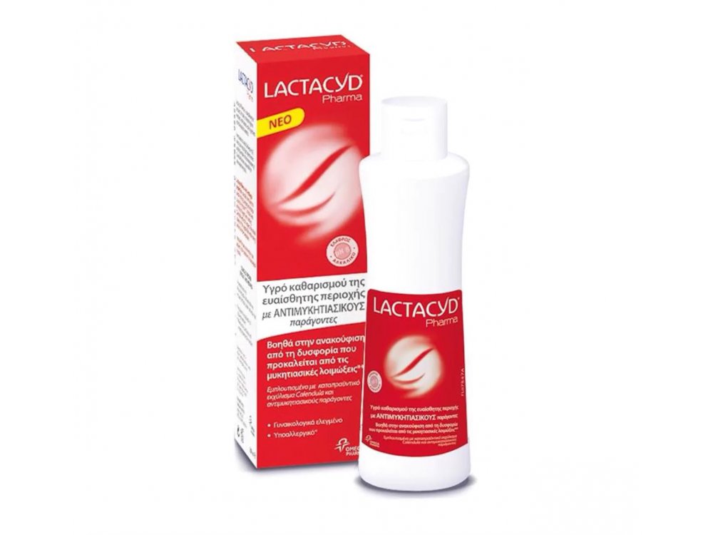 Lactacyd Pharma Antifungal Wash Υγρό Καθαρισμού της Ευαίσθητης Περιοχής με Αντιμυκητιασικούς Παράγοντες, 250ml