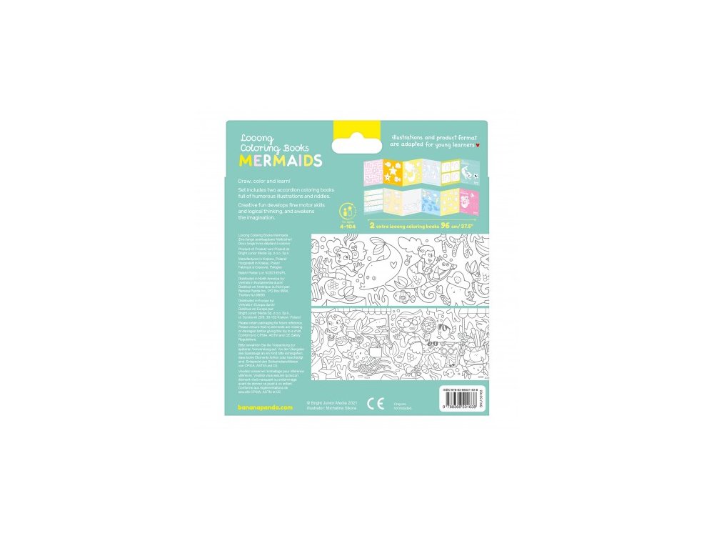 Banana Panda Looong Coloring Books - Βιβλίο Ζωγραφικής I Love Coloring Mermaids, 1τμχ