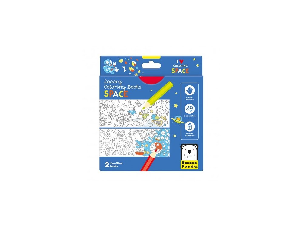 Banana Panda Looong Coloring Books - Βιβλίο Ζωγραφικής I Love Coloring Space, 1τμχ
