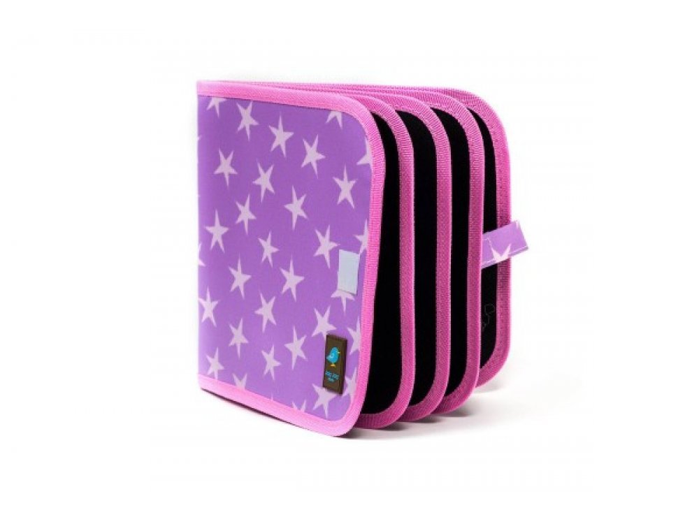 Jaq Jaq Bird Βιβλίο Ζωγραφικής με Κιμωλίες, Chalk Doodle, Stars Pink