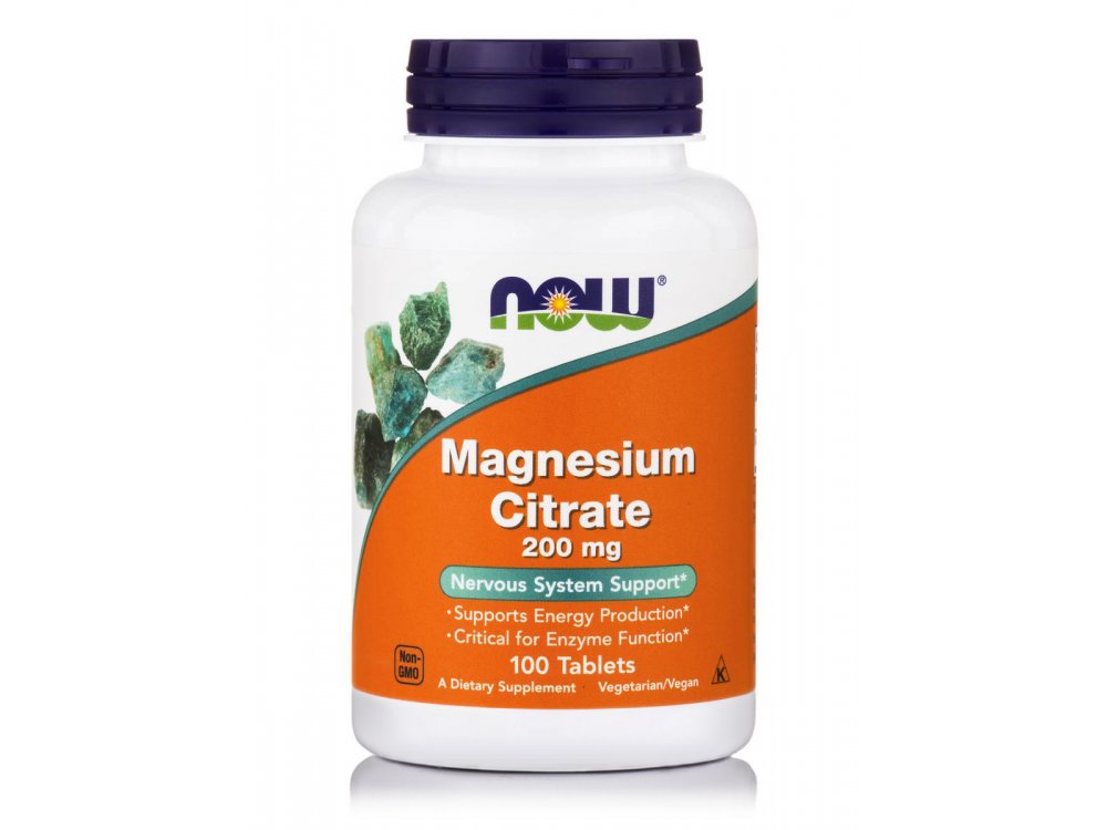 Now Magnesium Citrate 200mg, 100tabs