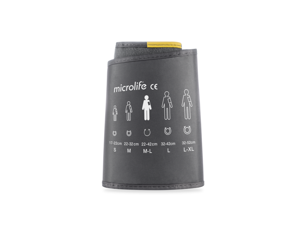 Microlife Fan Shaped Soft Cuff , Περιχειρίδα Μπράτσου Μαύρη, 17-22cm, 1τμχ