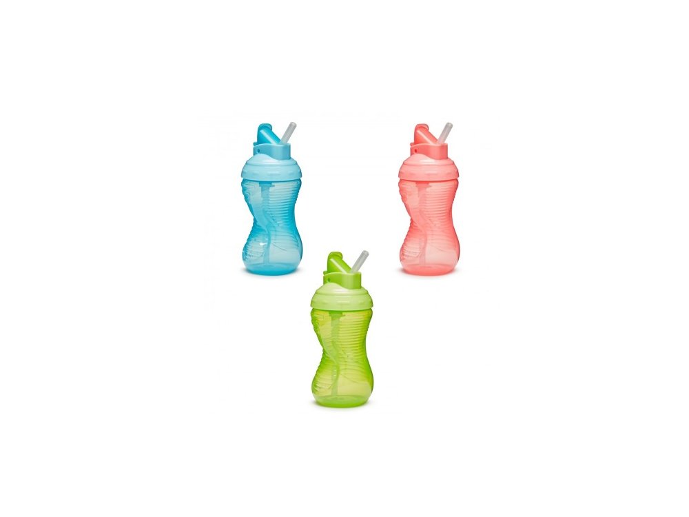 Munchkin Mighty Grip, Εκπαιδευτικό Ποτήρι Με Καλαμάκι Σε Διάφορα Χρώματα Για 12+ Μηνών, 300ml