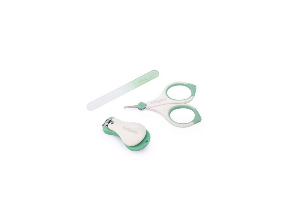 BabyOno Baby Nail Set, Σετ Περιποίησης Νυχιών για το Μωρό με Θήκη, Mint