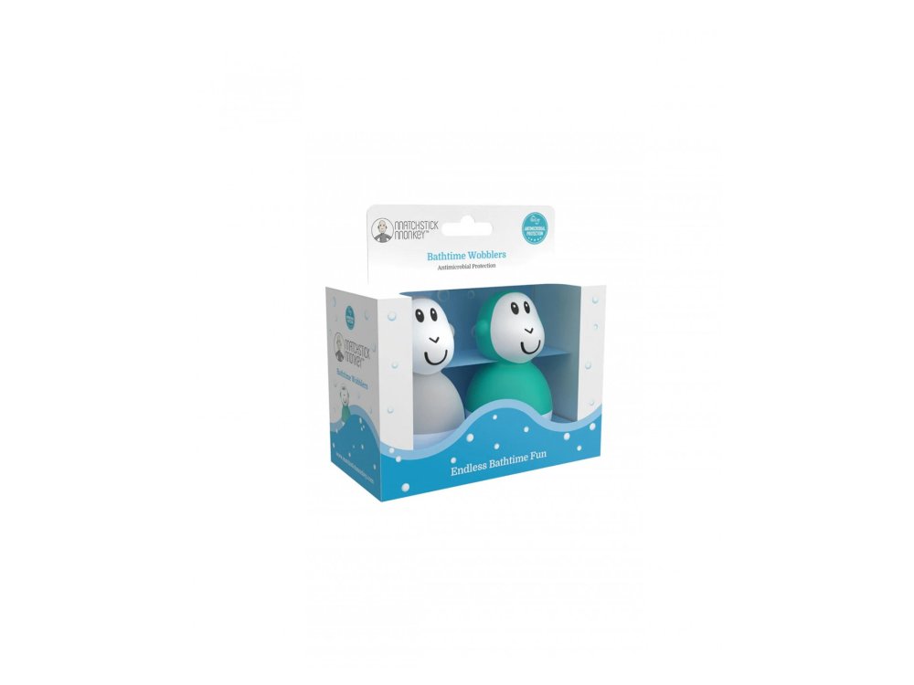 Matchstick Monkey Bathtime Wobblers Cool, Παιχνίδι Μπάνιου Grey-Green, 2τμχ