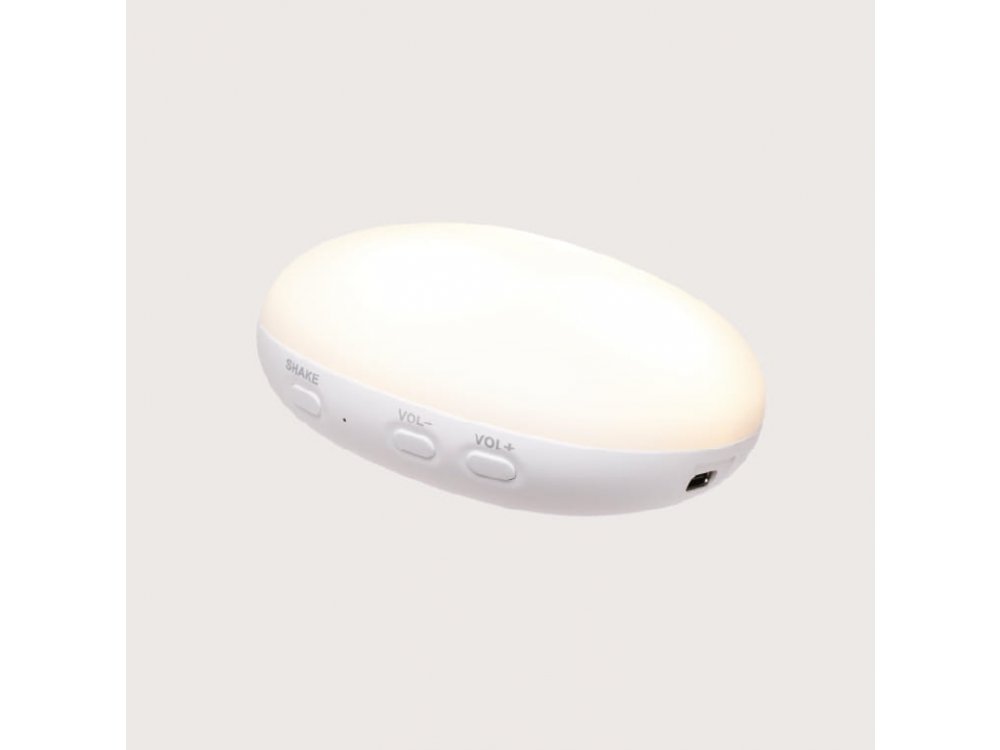 Moonie 2.0: Επαναφορτιζόμενο βοήθημα ύπνου με Ηχογράφηση & Αισθητήρα κλάματος, Οργανικό βαμβάκι, Gray, 1τμχ