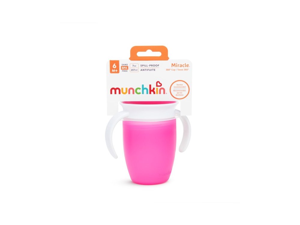 Munchkin Miracle 360 Trainer Cup 6m+, Ροζ 207ml
