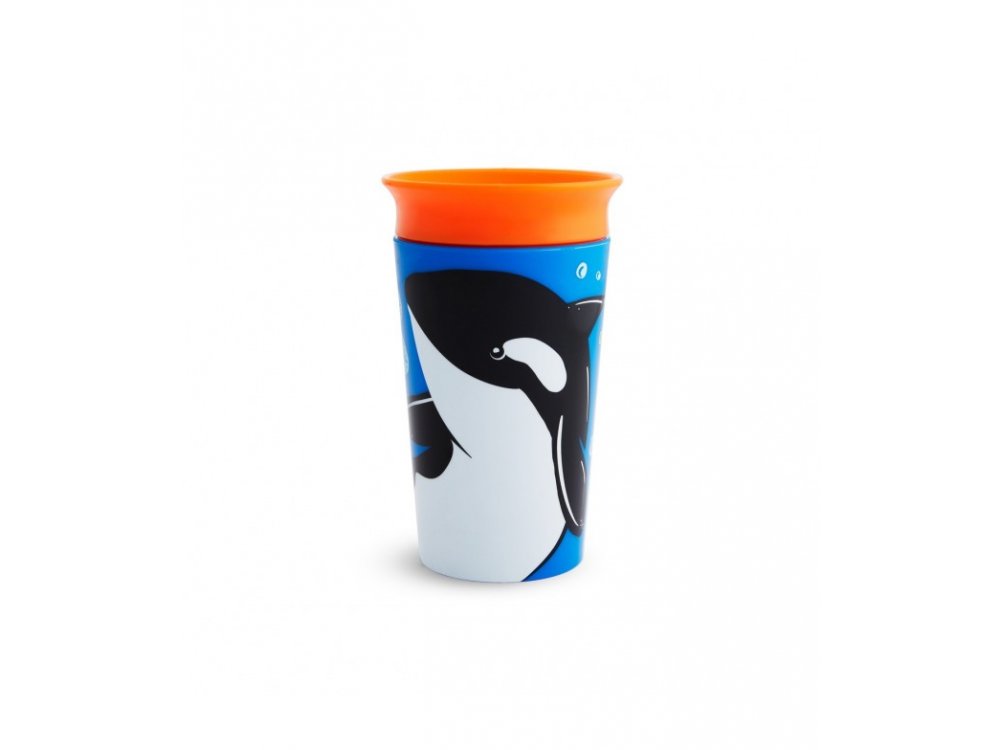 Munchkin Miracle 360° Sippy Cup 12m+ Orca, Εκπαιδευτικό Κύπελλο-Ποτήρι με καπάκι, 266ml