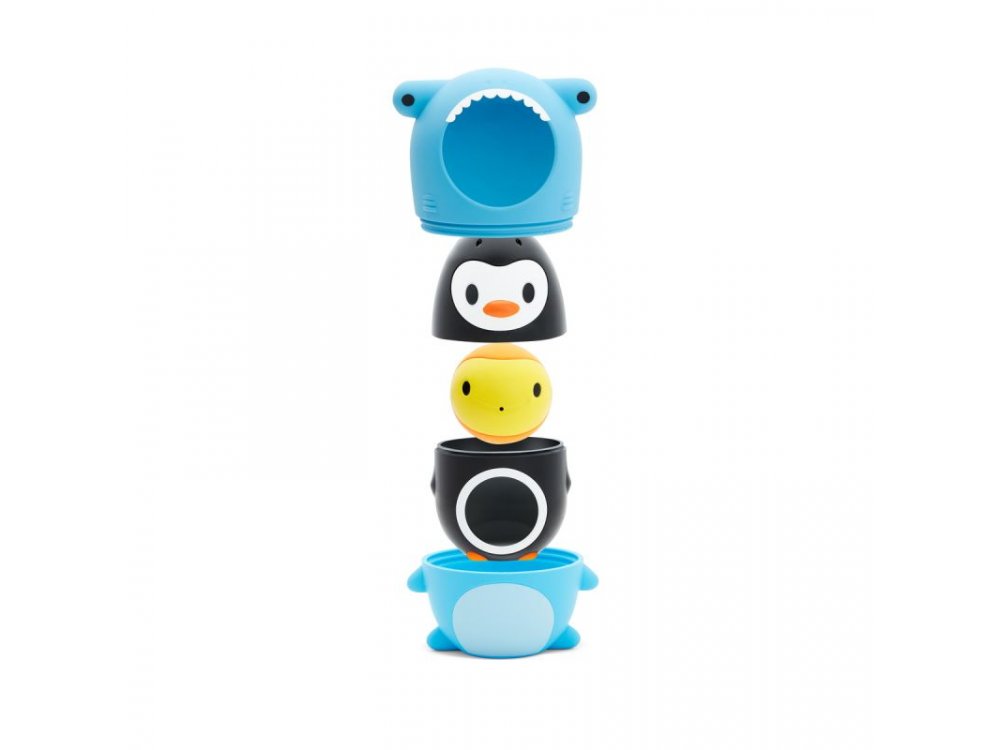 Munchkin Nesting Bath Toy - Μπουγελόφατσες, 3τμχ