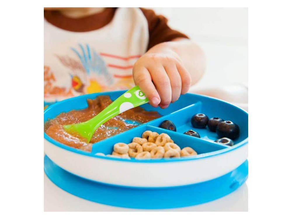Munchkin Παιδικό Πιάτο με Βεντούζα Πράσινο, Suction Plate 6m+, 1τμχ