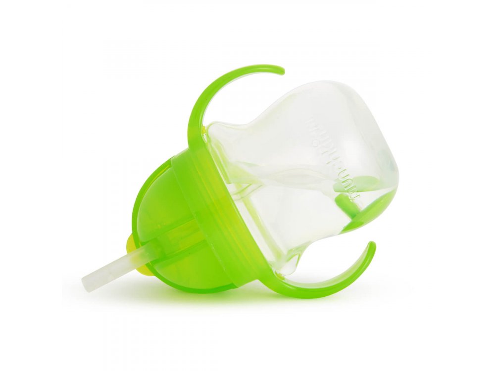 Munchkin Tip & Sip Straw Cup,Εκπαιδευτικό Ποτήρι με Καλαμάκι, Πράσινο 6m+, 207ml