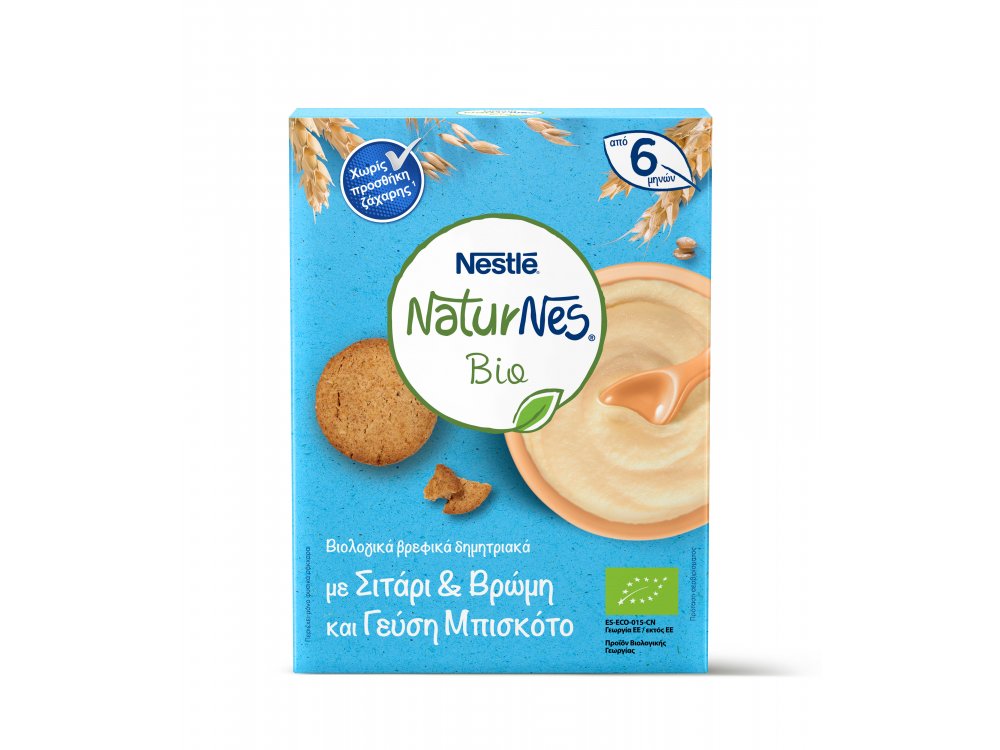 Nestle Naturnes Bio Δημητριακά Σιτάρι & Βρώμη & Μπισκότο 200gr