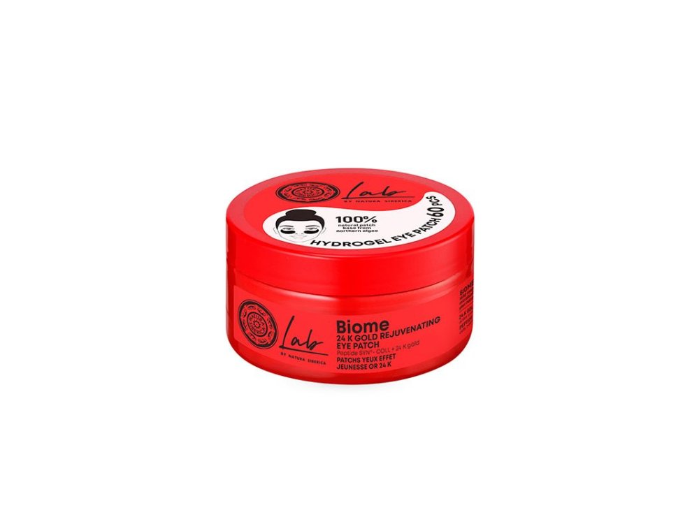 Natura Siberica Lab Biome 24K Gold Rejuvenating Eye Patches, Επιθέματα Ματιών για Aναζωογόνηση με Xρυσό 24Κ, 60τμχ