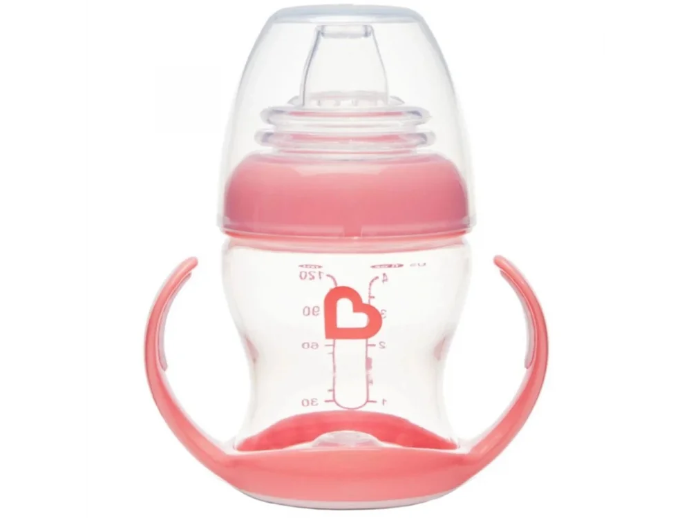 Munchkin Gentle Transition Clear Pink Cup, Εκπαιδευτικό Κύπελλο Ρόζ, 4m+, 118ml