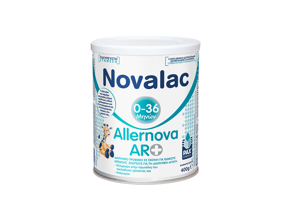 Novalac Allernova AR+ Βρεφικό Υποαλλεργικό Γάλα σε Σκόνη από την Γέννηση Έως 36 Μηνών, 400gr