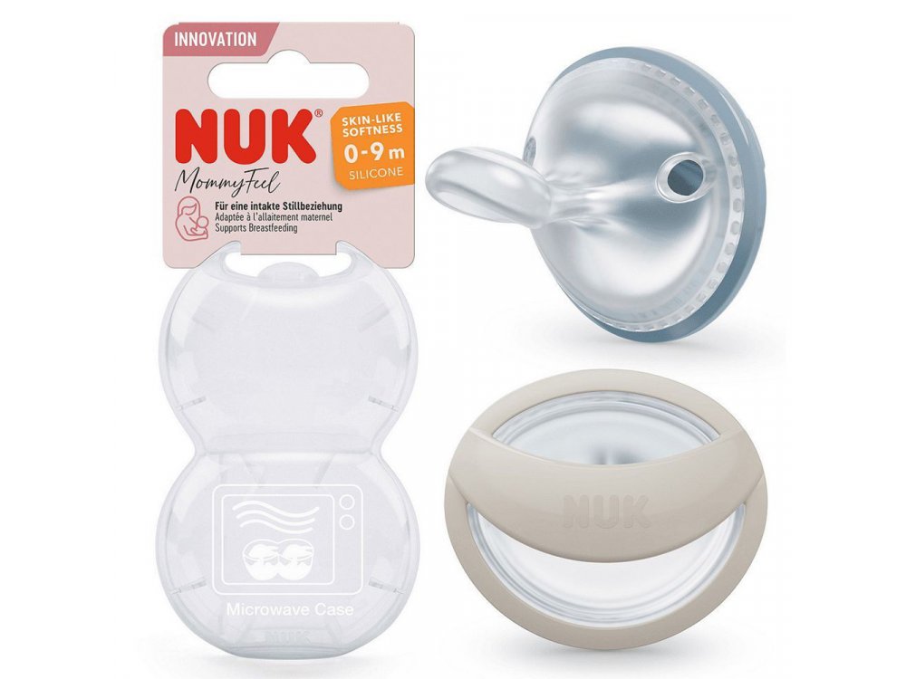Nuk MommyFeel, Πιπίλα Σιλικόνης 0-9m, 2τεμ
