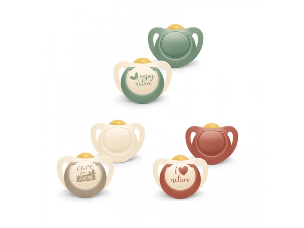 Nuk for Nature Πιπίλα Latex από 98% Φυσικές Πρώτες Ύλες 18-36m, 2τεμ