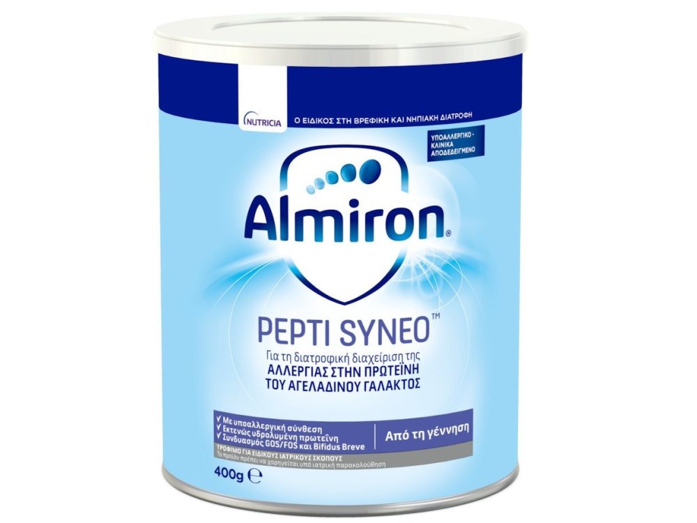 Almiron Pepti Syneo 0m+ Γάλα για Αλλεργίες στην Πρωτεΐνη του Γάλακτος, 400gr