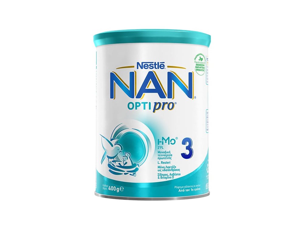 Nestle NAN OptiPro 3, Ρόφημα Γάλακτος σε Σκόνη από τον 1ο Χρόνο, 400 gr