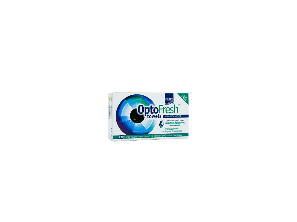 InterMed OptoFresh Towels, Οφθαλμομάντηλα, 20τμχ