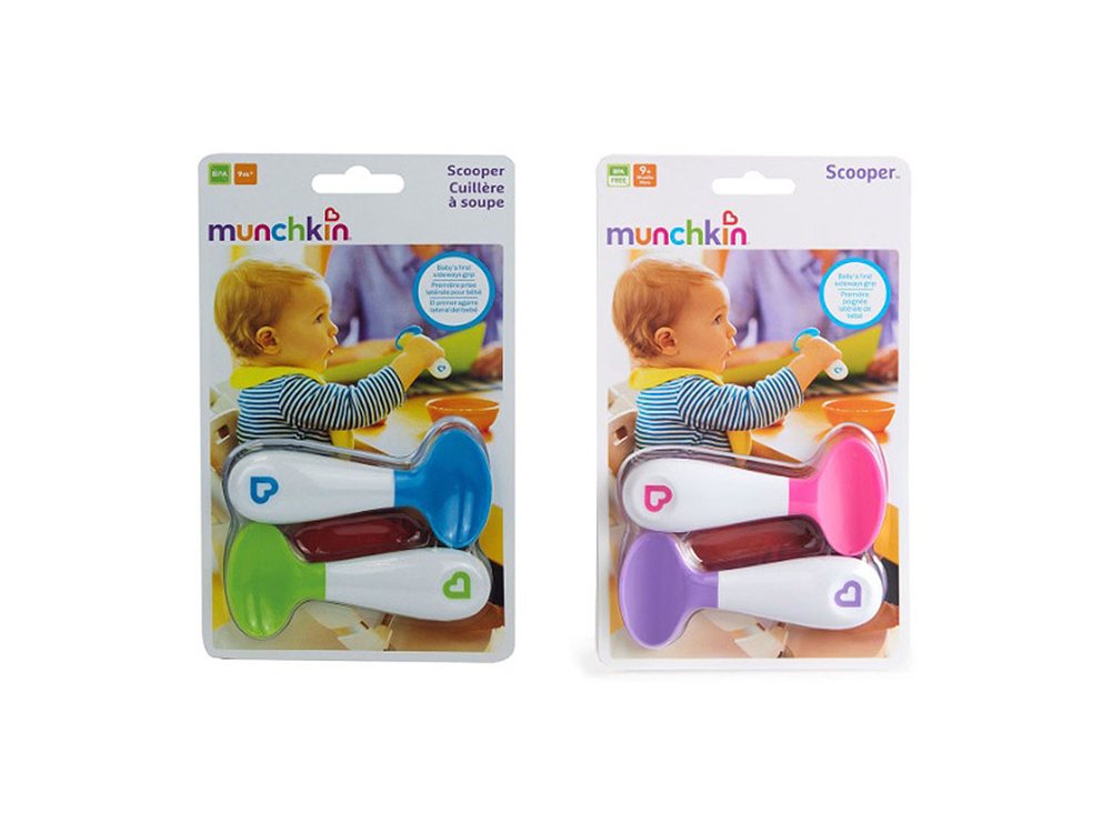 Munchkin Scooper Spoon, Εκπαιδευτικό Κουταλάκι 9m+, Σετ 1τμχ