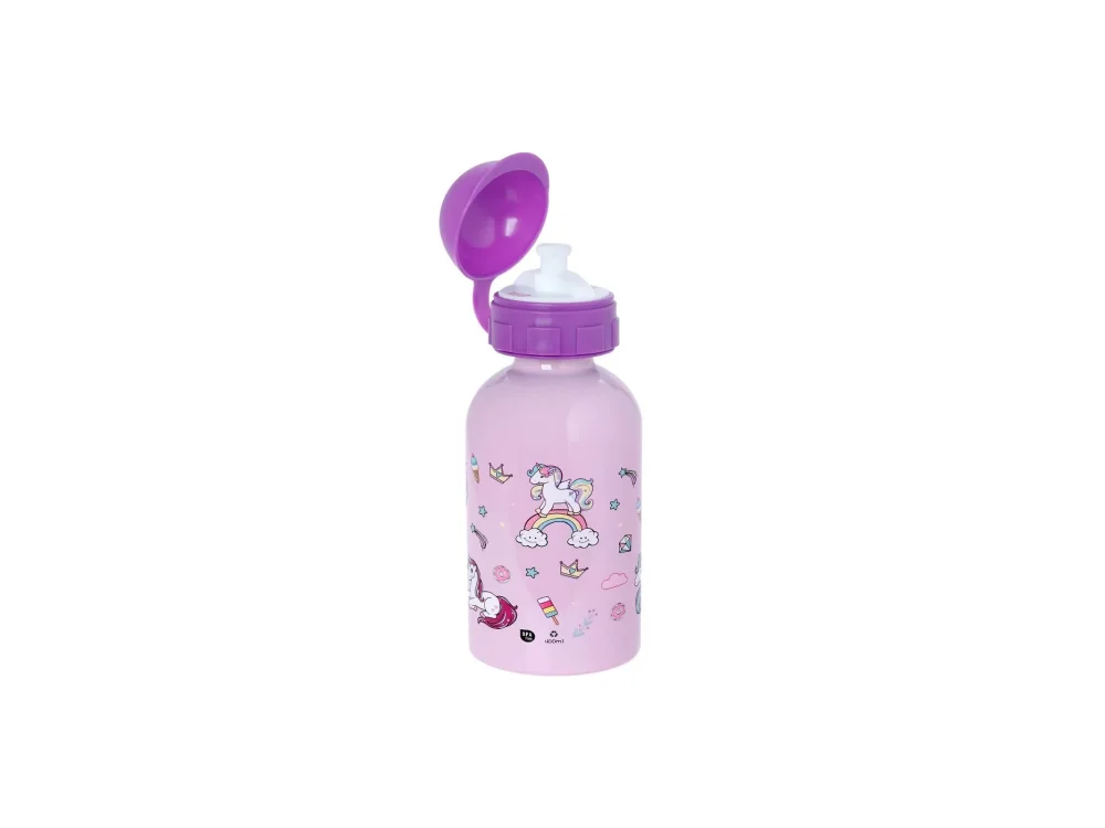Eco Life Bottle Unicorn, Mεταλλικό Ανοξείδωτο Παγούρι-θερμός, 400ml