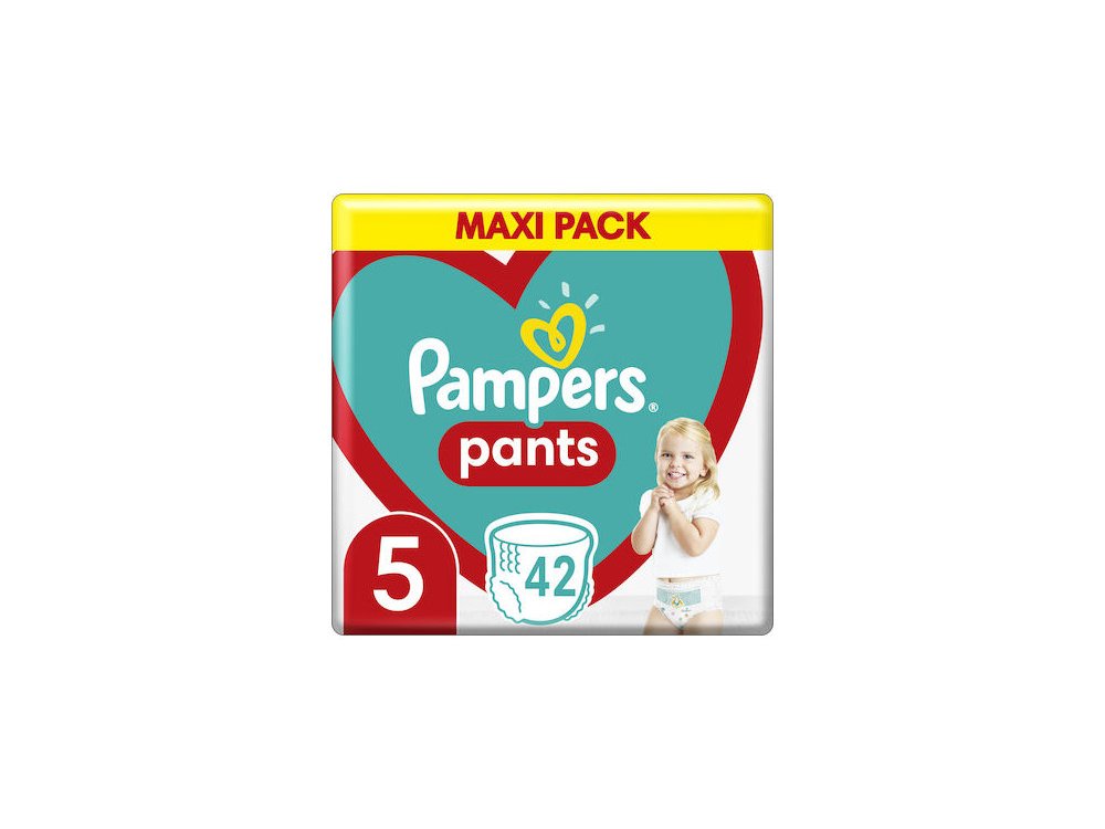 Pampers Pants Maxi Pack No.5 (Junior) 12-17kg Βρεφικές Πάνες Βρακάκι, 42τμχ