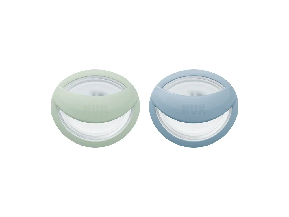 Nuk Perfect Match Πιπίλα Σιλικόνης 0-6m, Μπλε/Πράσινη, 2τμχ