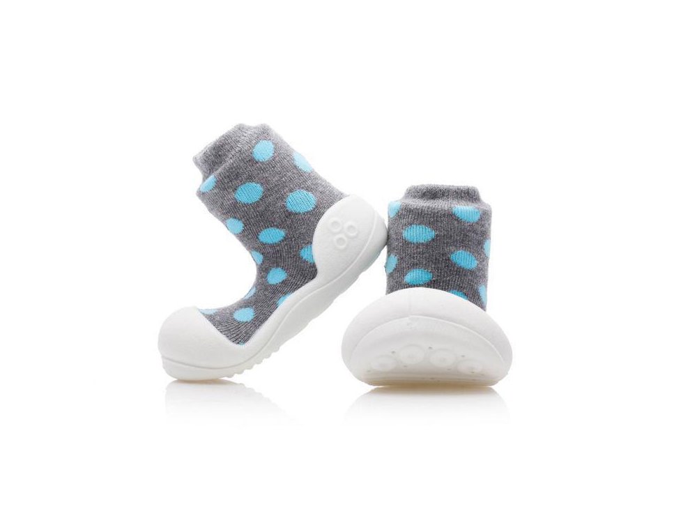 Attipas Polka Gray, Καλτσό-παπουτσάκια, Νο21.5