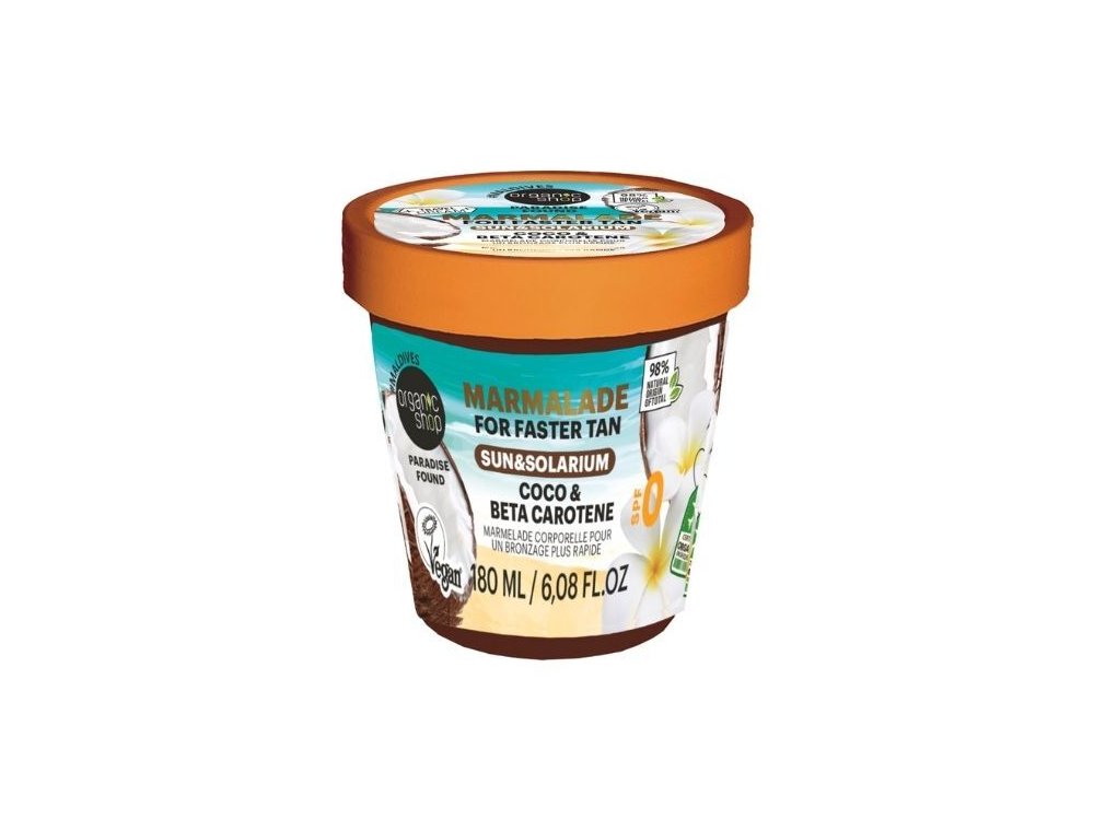 Organic Shop by Natura Siberica Paradise Found Coco & Beta Carotene Μαρμελάδα Σώματος για Ενίσχυση Μαυρίσματος, 180ml