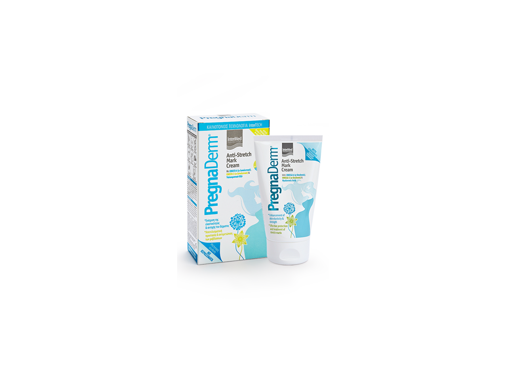 InterMed Pregnaderm Anti-stretch Mark Cream, Κρέμα για την Eνίσχυση της Eλαστικότητας και για την πρόληψη & Αντιμετώπιση των Ραγάδων, 150ml