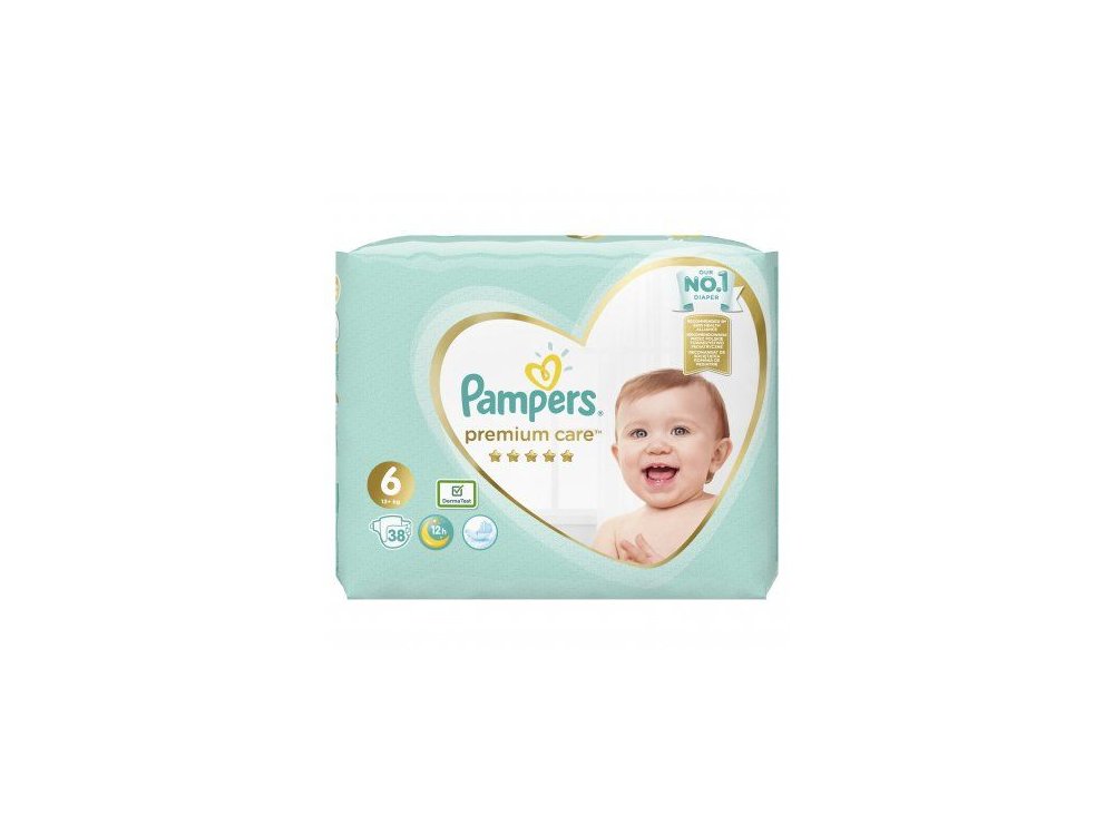 Pampers Premium Care No.6 (13+g) Βρεφικές Πάνες, 38τμχ
