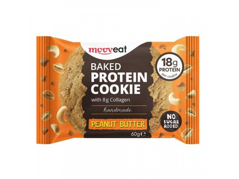 Mooveat, Baked Protein 30% Cookie Peanut Butter, Μπισκότο, 60gr