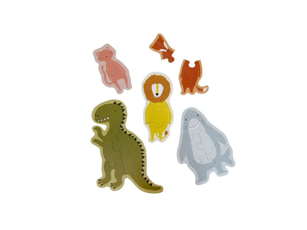 Trixie Shape Puzzle Box Big and Small Animals, 5τμχ